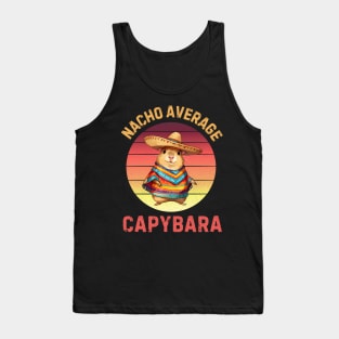 Nacho Average Capybara ing Sombrero Funny Cinco De Mayo Tank Top